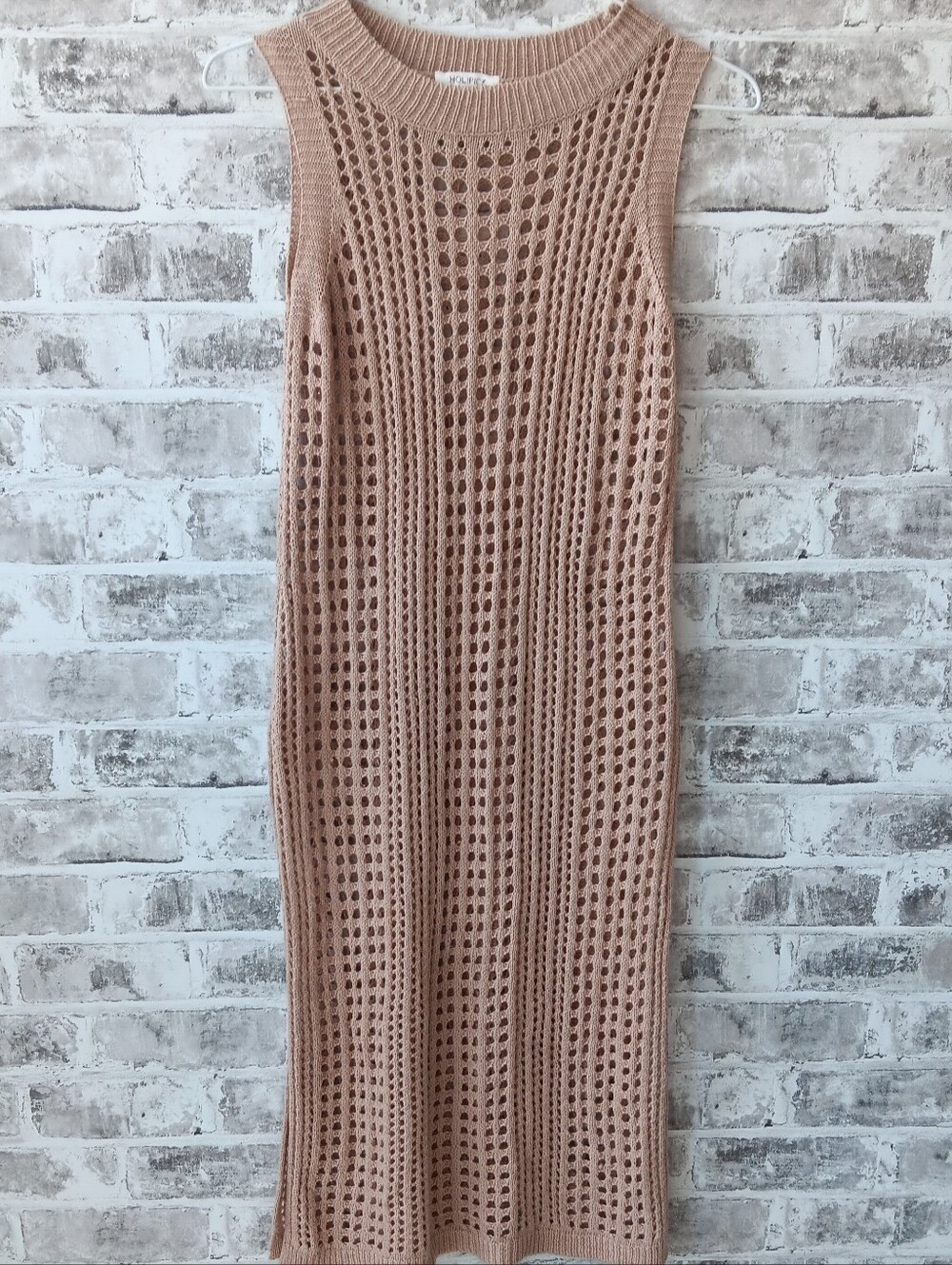 cute tan sweater dress